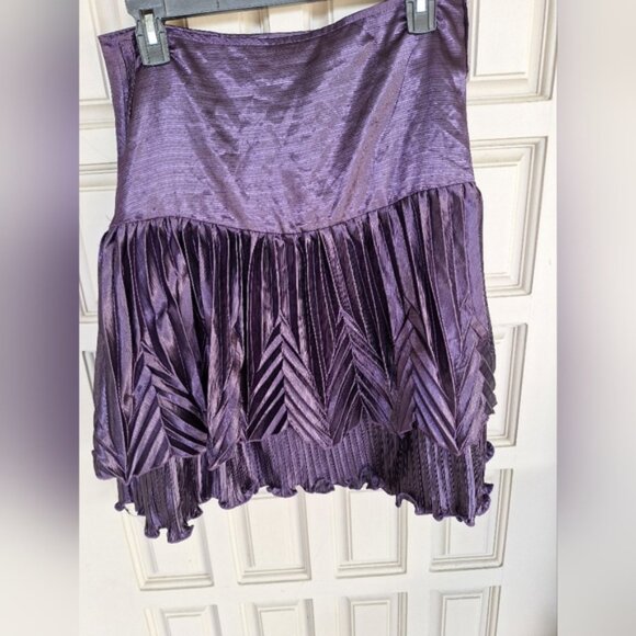 Purple Pleated Women's Skirt SzM Pretty Pretty NWT - Picture 1 of 11